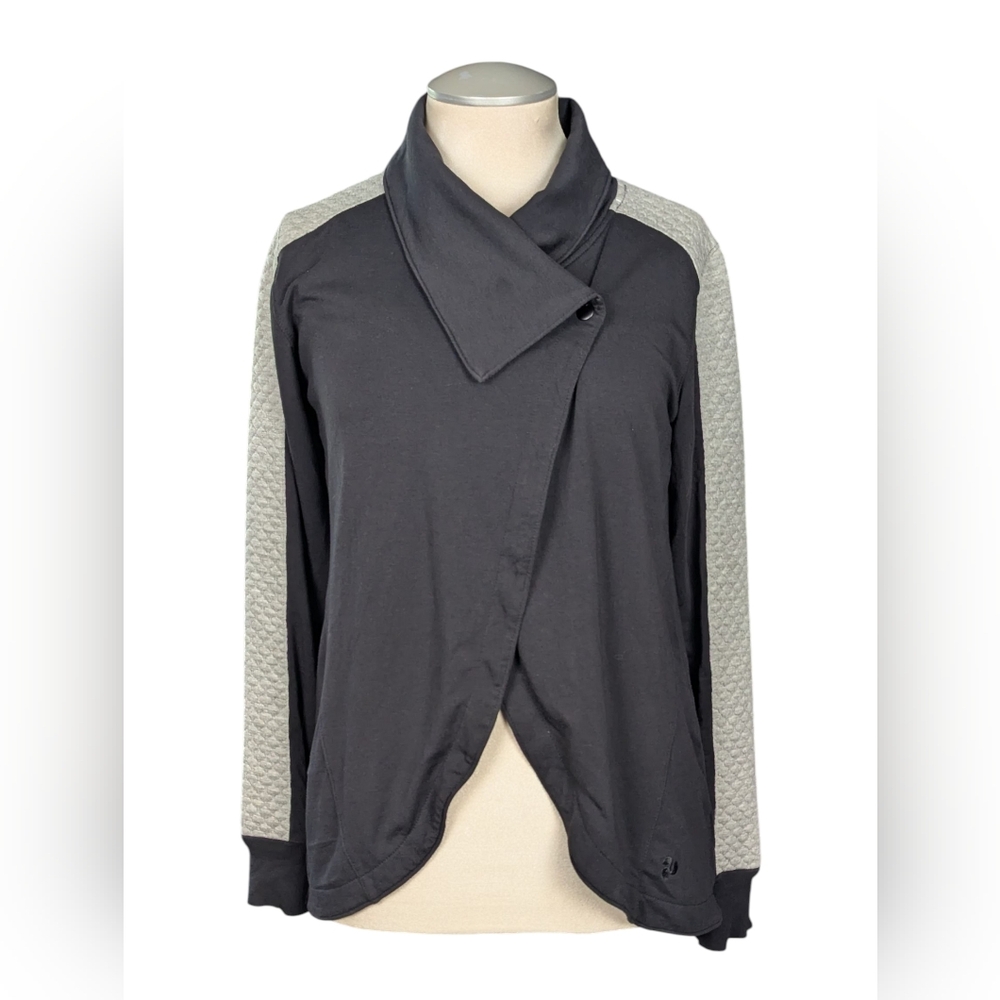 Living The Dream Black and Gray Youth Wrap Sweater